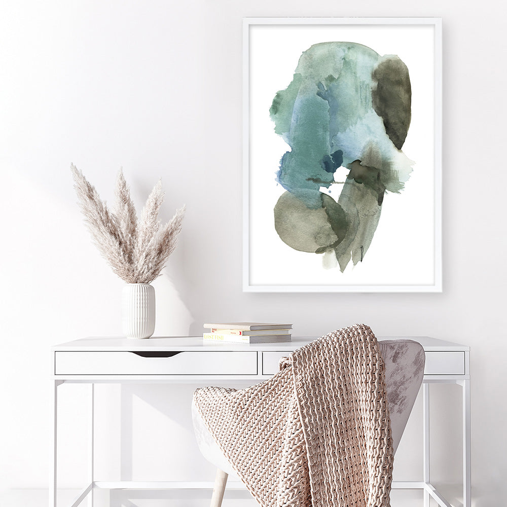 Turquoise Print Buy Turquoise Aqua Watercolour II Wall Art Print | The Print Emporium®