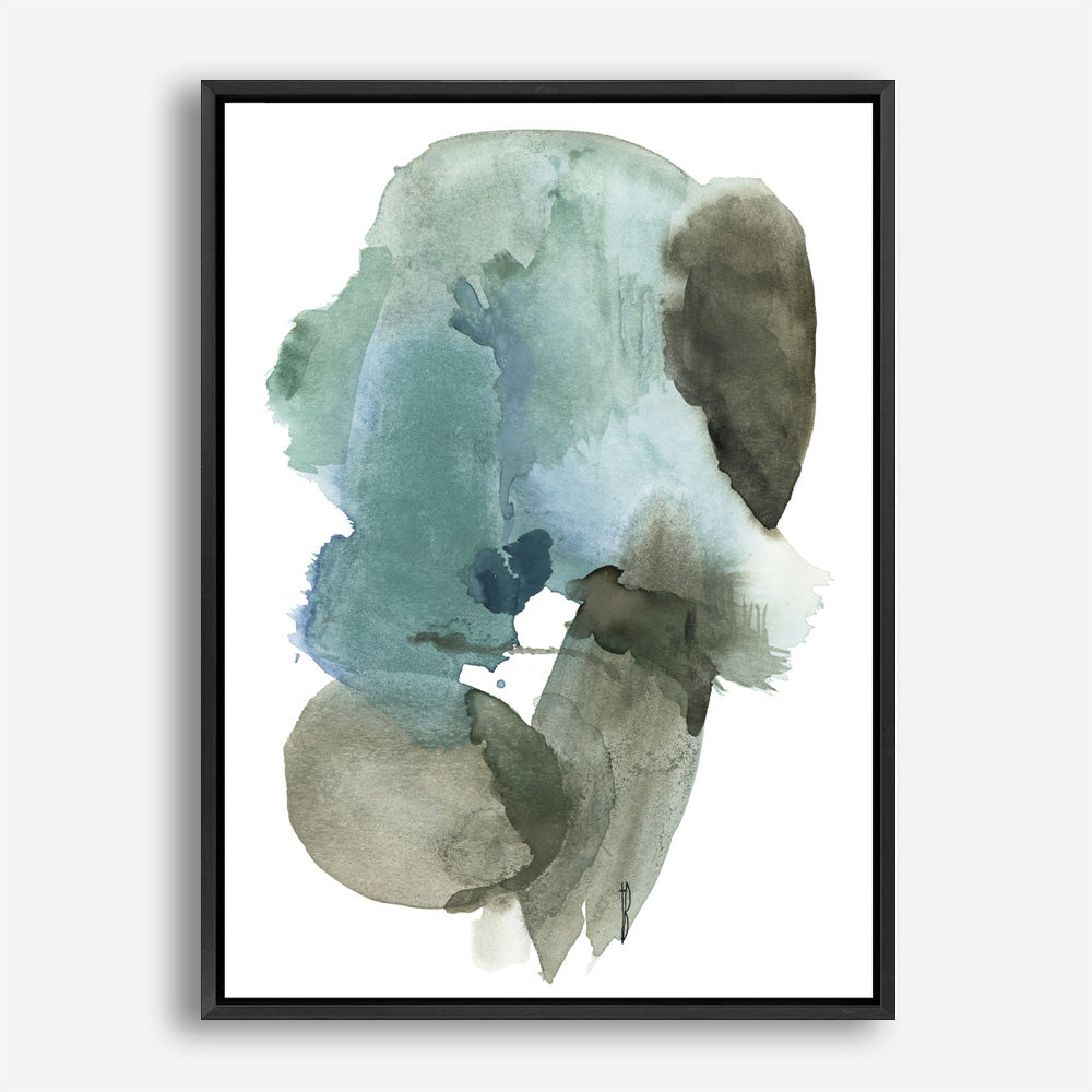 Turquoise Aqua Watercolour II Canvas Print