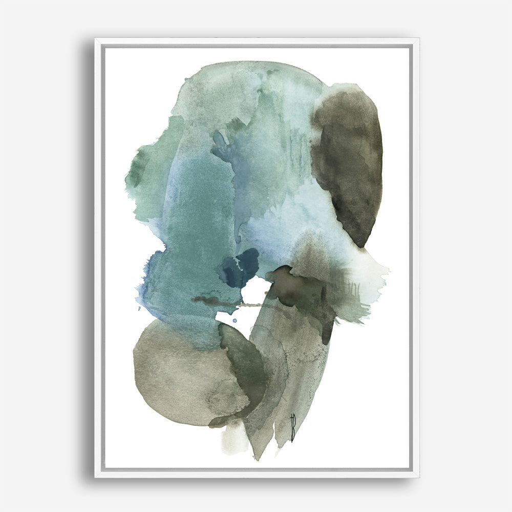 Turquoise Aqua Watercolour II Canvas Print