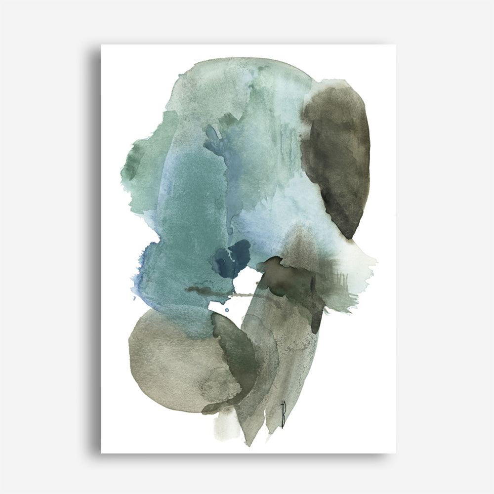 Turquoise Aqua Watercolour II Canvas Print