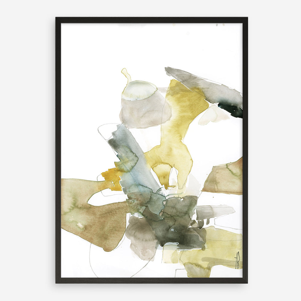 Gold Watercolour I Art Print