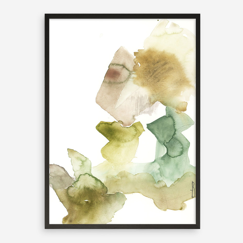 Gold Watercolour II Art Print