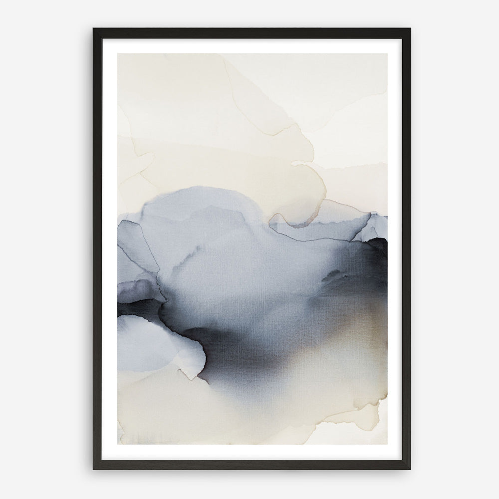 Past Clouds I Blue Art Print