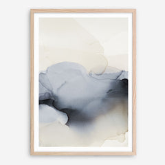 Past Clouds I Blue Art Print