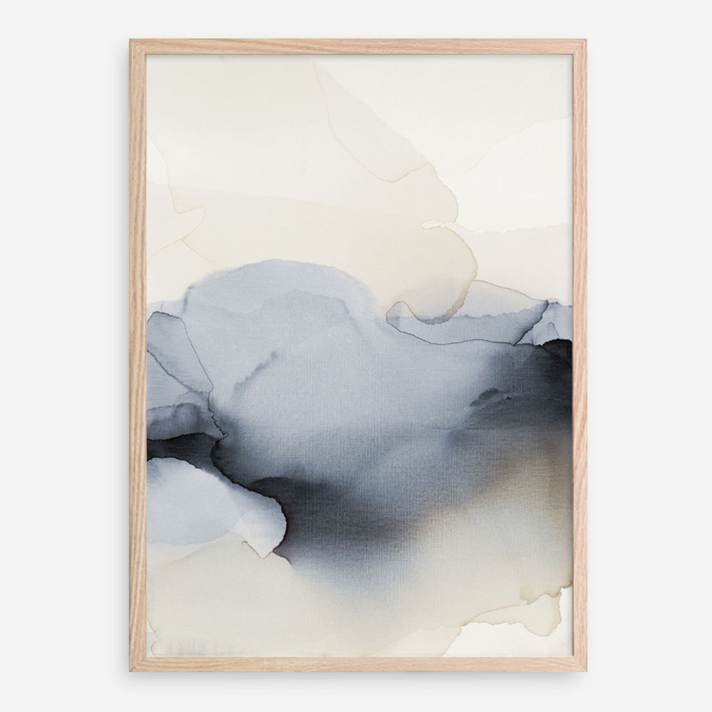 Past Clouds I Blue Art Print