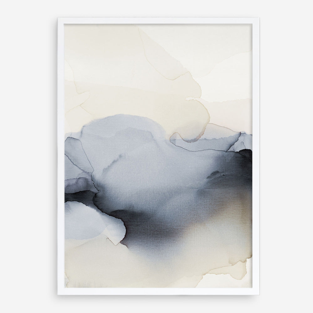Past Clouds I Blue Art Print