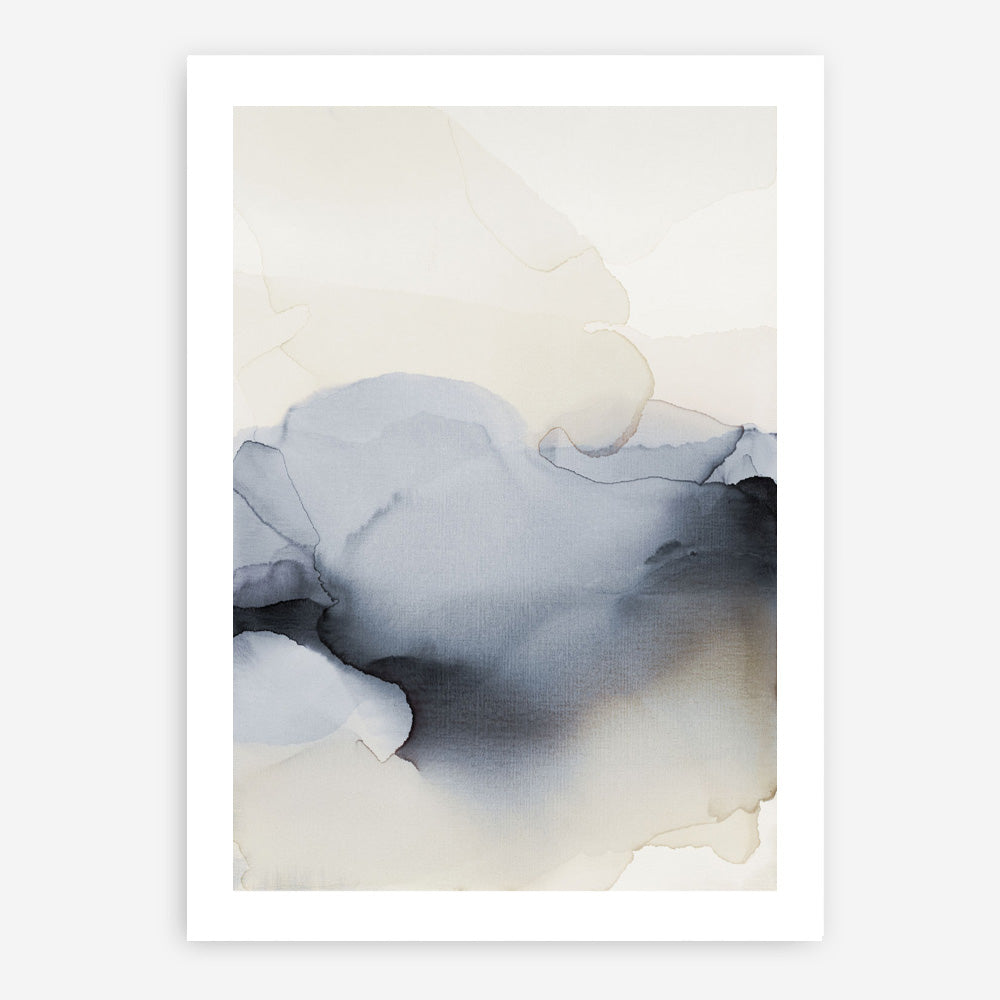 Past Clouds I Blue Art Print