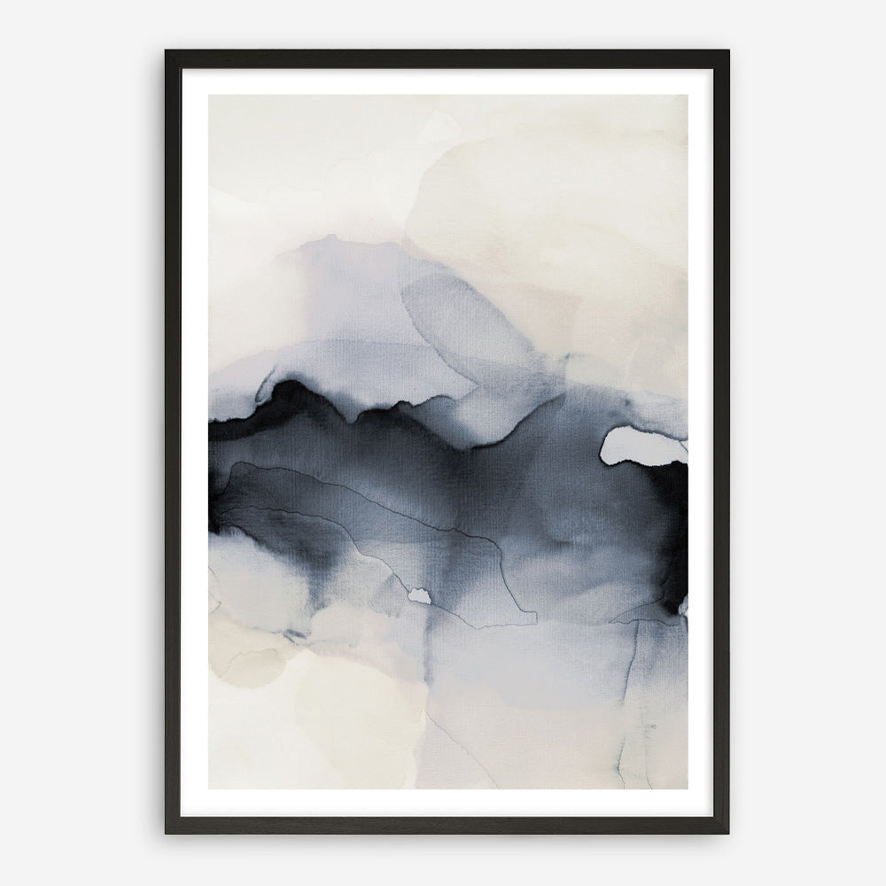 Past Clouds II Blue Art Print