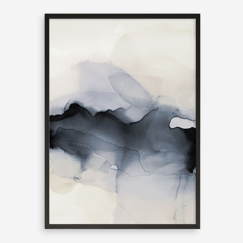 Past Clouds II Blue Art Print