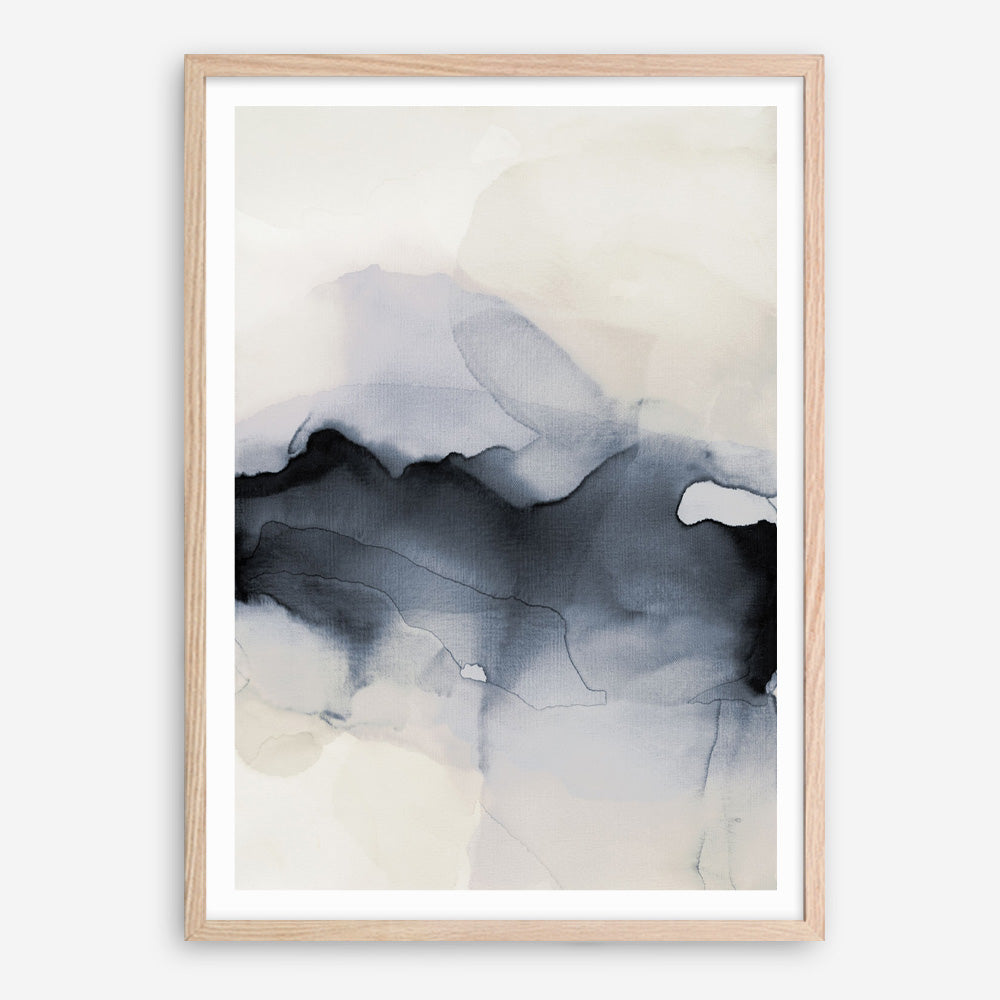Past Clouds II Blue Art Print