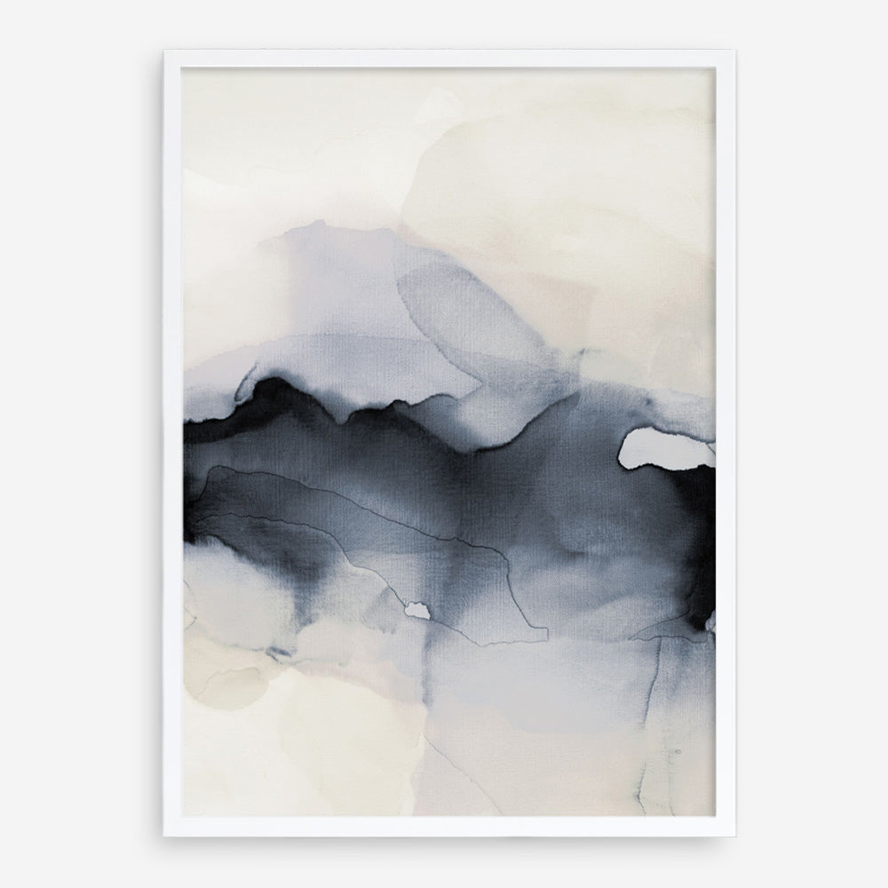 Past Clouds II Blue Art Print