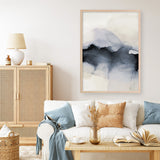 Past Clouds II Blue Art Print