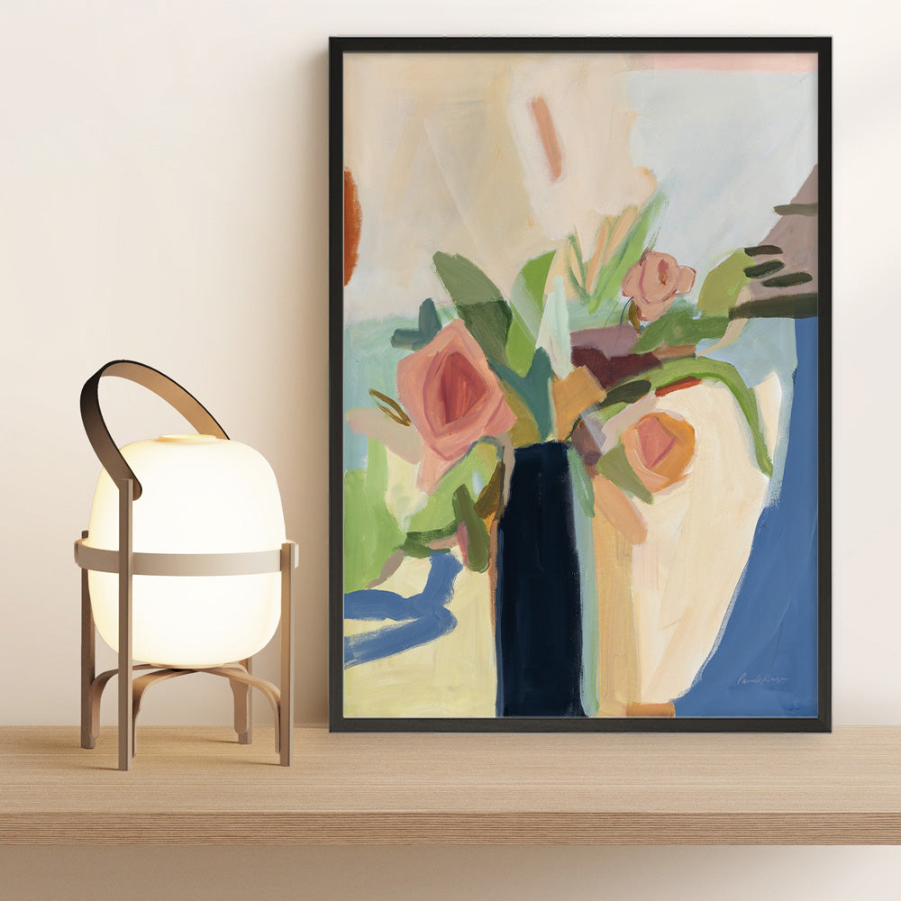 Shop Black Vase Art Print a painted floral themed abstract painted wall art print from The Print Emporium wall artwork collection - Buy Australian made fine art painting style poster and framed prints for the home and your interior decor room, TPE-WA-77773-AP