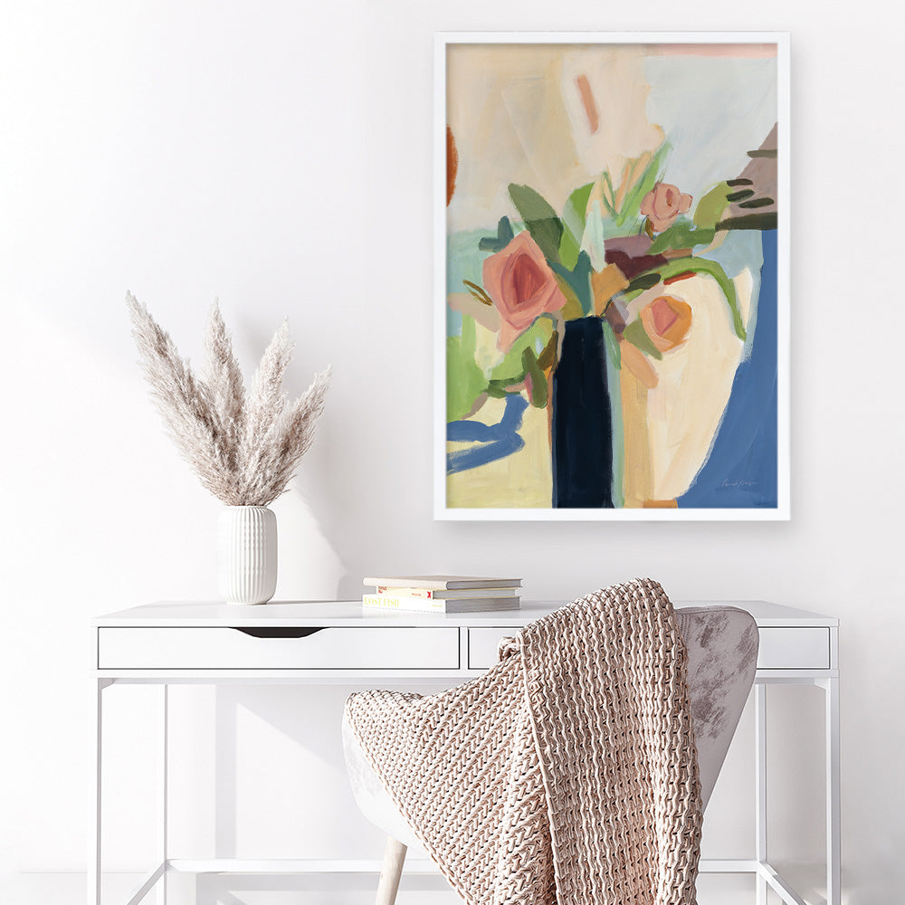 Shop Black Vase Art Print a painted floral themed abstract painted wall art print from The Print Emporium wall artwork collection - Buy Australian made fine art painting style poster and framed prints for the home and your interior decor room, TPE-WA-77773-AP
