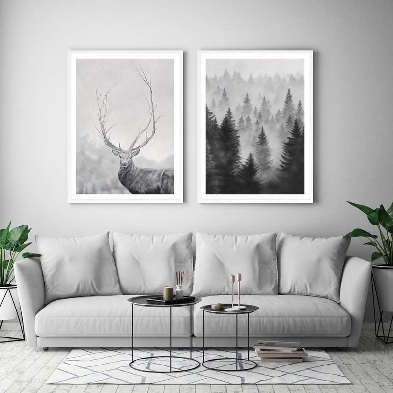 Winter Elk Art Print