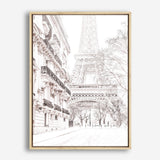 Shop Winter in Paris Photo Canvas Print an Eiffel Tower France themed photography framed stretched canvas print from The Print Emporium wall artwork collection - Buy Australian made prints for the home and your interior decor space, TPE-607-CA-35X46-NF