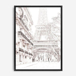 Shop Winter in Paris Photo Canvas Print an Eiffel Tower France themed photography framed stretched canvas print from The Print Emporium wall artwork collection - Buy Australian made prints for the home and your interior decor space, TPE-607-CA-35X46-NF