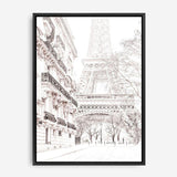 Shop Winter in Paris Photo Canvas Print an Eiffel Tower France themed photography framed stretched canvas print from The Print Emporium wall artwork collection - Buy Australian made prints for the home and your interior decor space, TPE-607-CA-35X46-NF