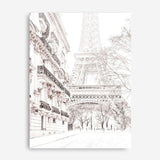 Shop Winter in Paris Photo Canvas Print an Eiffel Tower France themed photography framed stretched canvas print from The Print Emporium wall artwork collection - Buy Australian made prints for the home and your interior decor space, TPE-607-CA-35X46-NF