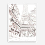Shop Winter in Paris Photo Canvas Print an Eiffel Tower France themed photography framed stretched canvas print from The Print Emporium wall artwork collection - Buy Australian made prints for the home and your interior decor space, TPE-607-CA-35X46-NF